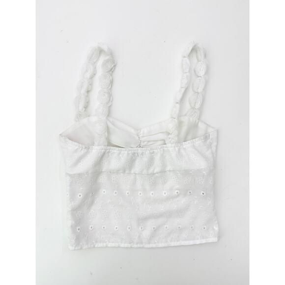 Princess polly franka white floral tank- size 0 - Picture 4 of 6